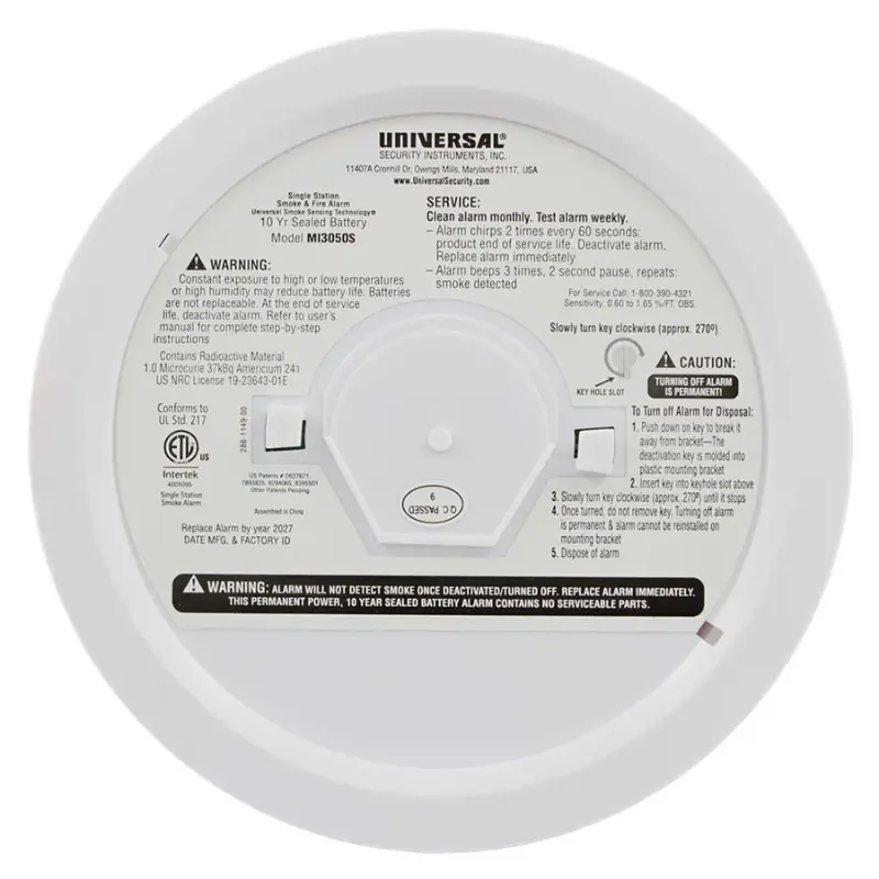 Smoke and Fire Smart Alarm with 10 Year Sealed Battery