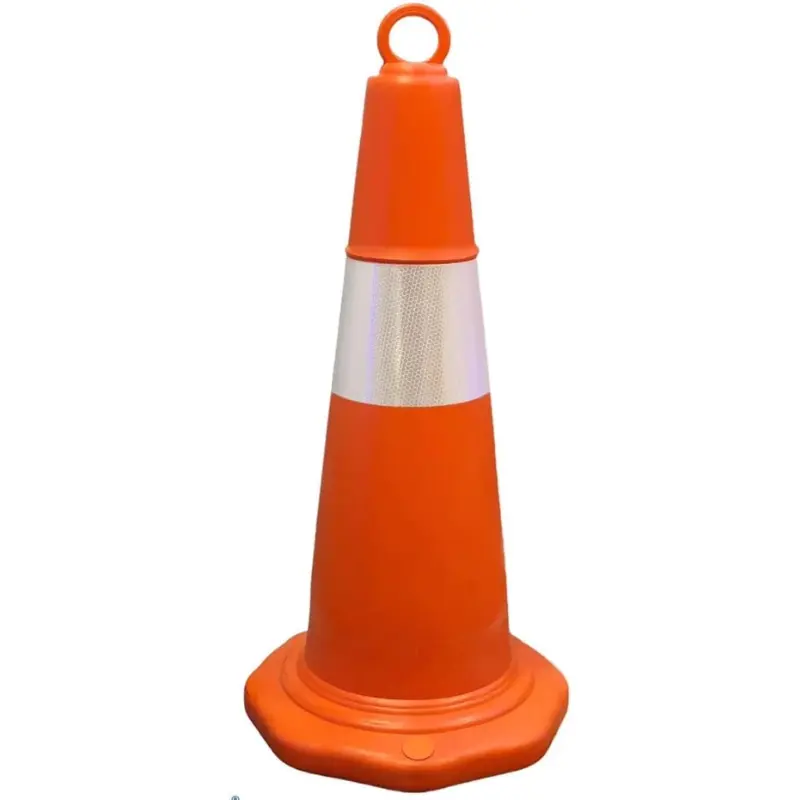 1m Traffic Safety Cones with Reflective Tape Overlap