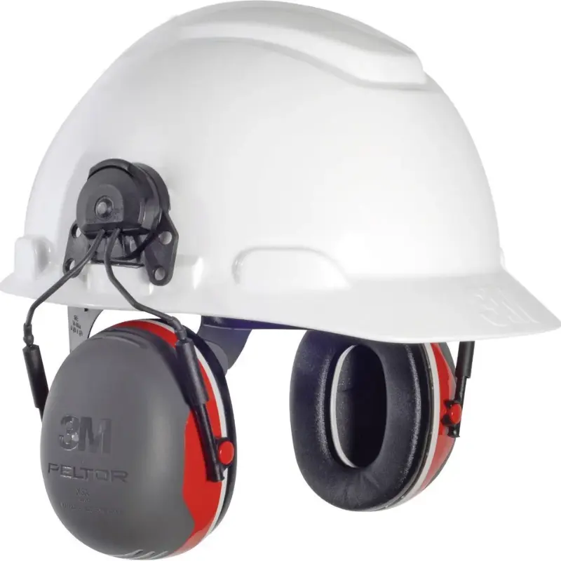 3M Peltor X3 Earmuffs Hard Hat Attached