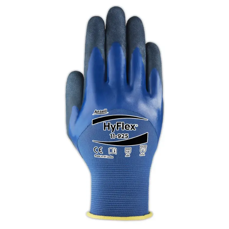 Ansell HyFlex Double Nitrile-Coated Oil-Repellent Gloves