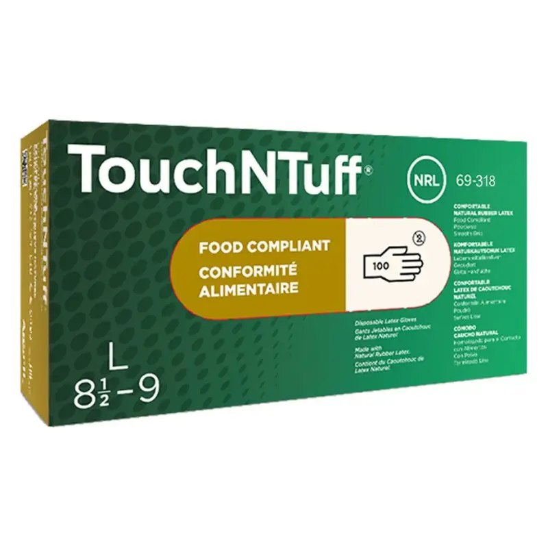 Ansell Touchntuff Disposable latex X-Large Size Gloves