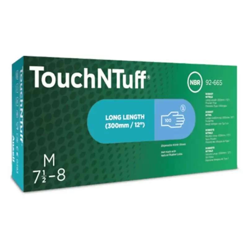 Ansell TouchNTuff Disposable Nitrite Blue Gloves