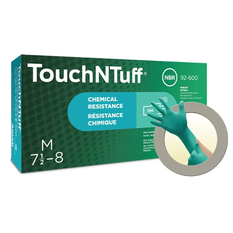 Ansell TouchNTuff Disposable Powder-Free Nitrile Large Gloves