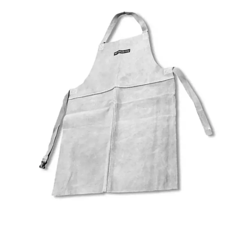 Chrome Gray Leather Welding Apron