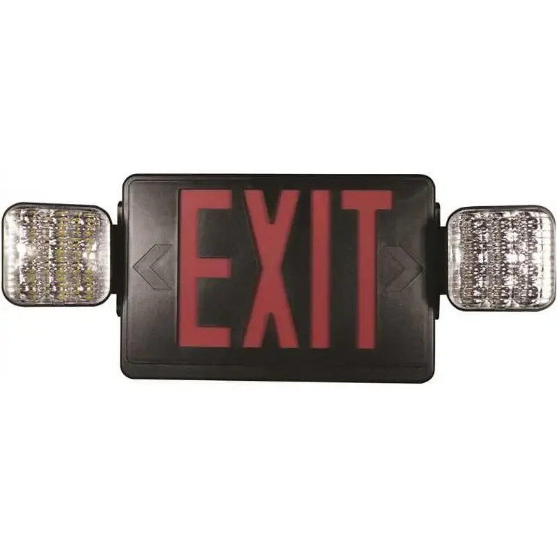 Commercial Electric Combo LED Black Exit Sign and Emergency Light