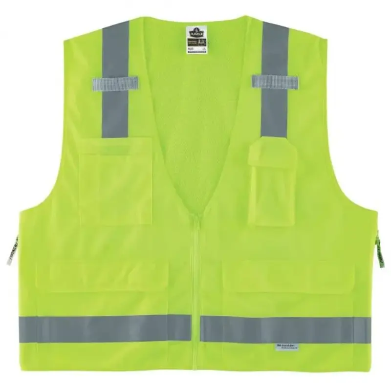 Ergodyne 8250Z Surveyor High Visibility Vest Lime GloWear