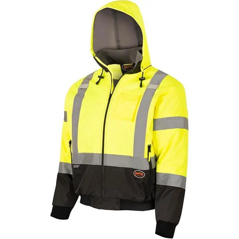 Pioneer Class 3 High Vis Waterproof Safety Bomber Jacket