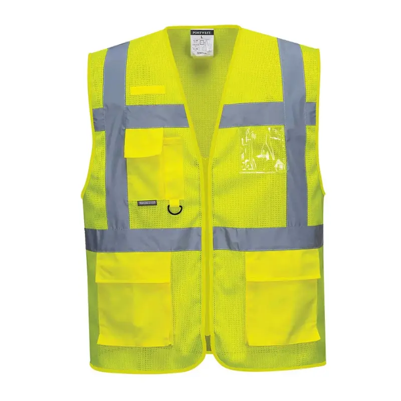 PORTWEST C376 Athens MeshAir Executive Yellow High Visibility Vest