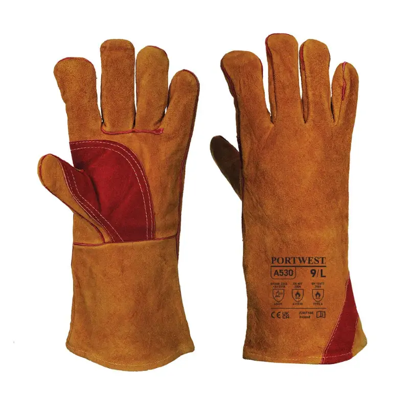 Portwest Reinforced Brown Welding Gauntlet