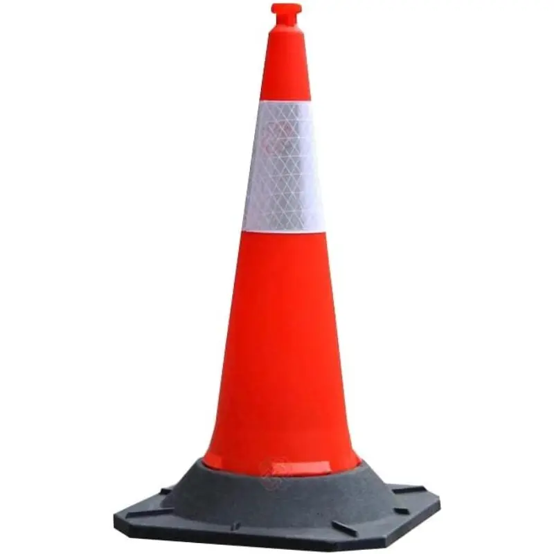 PPC Road High Visibility Safety Reflective Traffic Cone with PE Base