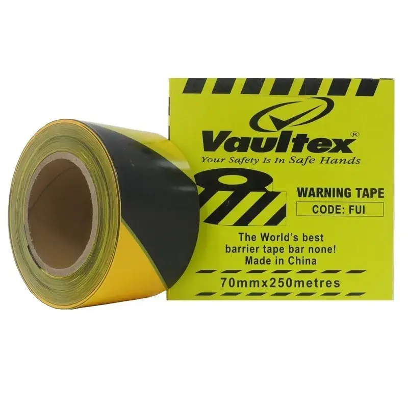 Vaultex Warning Tape Yellow and Black 70 mm X 250 m