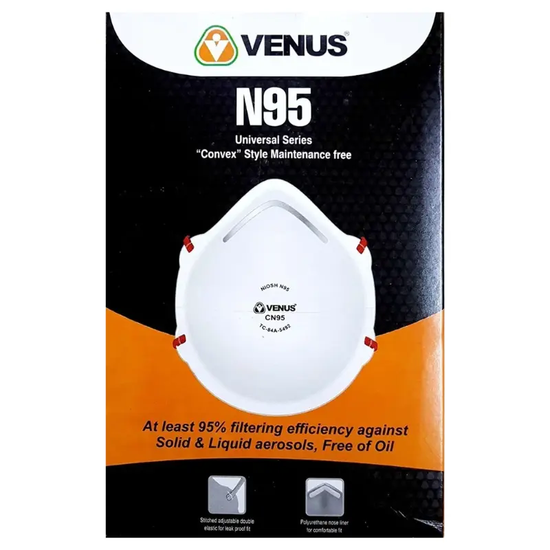 Venus N95 NIOSH Approved Respirator Mask Box of 20 EA